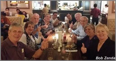 Thumbs Up fun at dinner